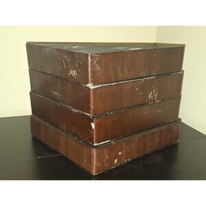 Wooden 14" x 10"  Replacement Furniture Couch Chair Pedestal Sofa Legs Set Of‎ 4